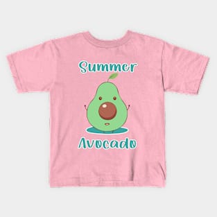 Summer Avocado Kawaii Style Cute Vegan Fresh Healthy Food T-shirt Kids T-Shirt